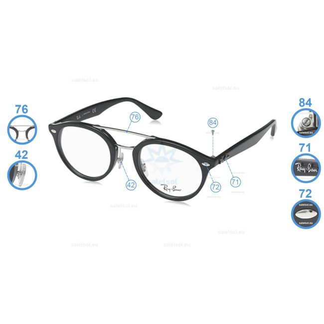 Vista Aste Occhiali Ray Ban Aviator Replacement Arms Aste Occhiali